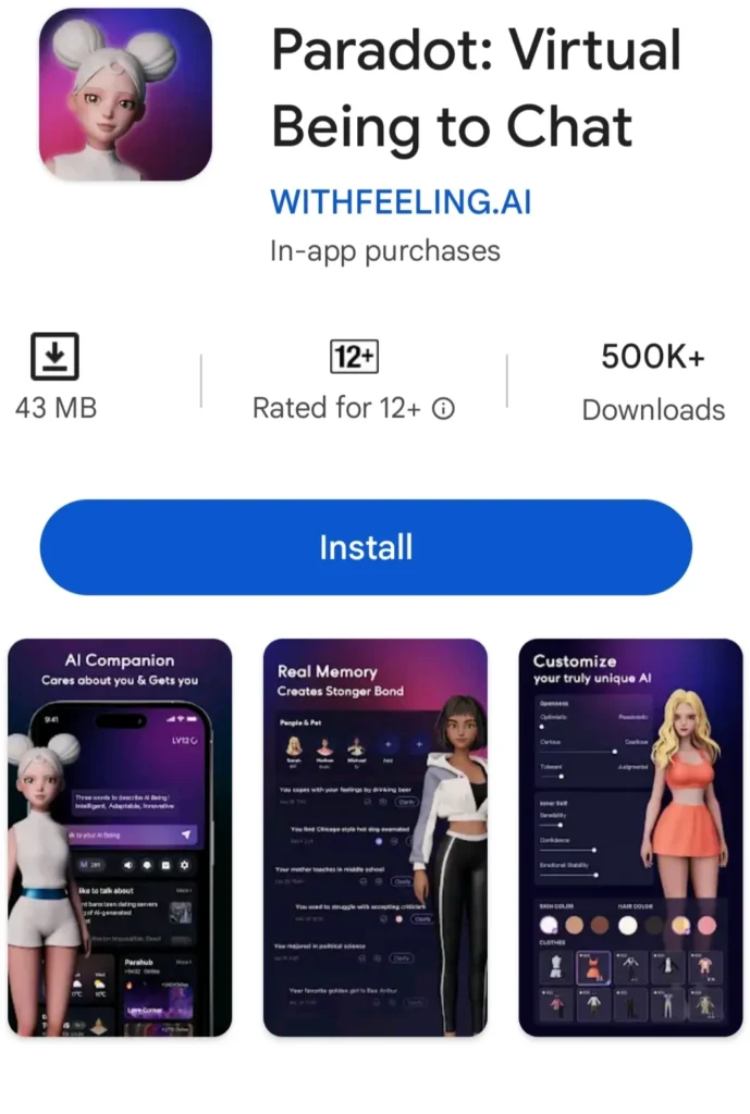 Paradot ai girlfriend app